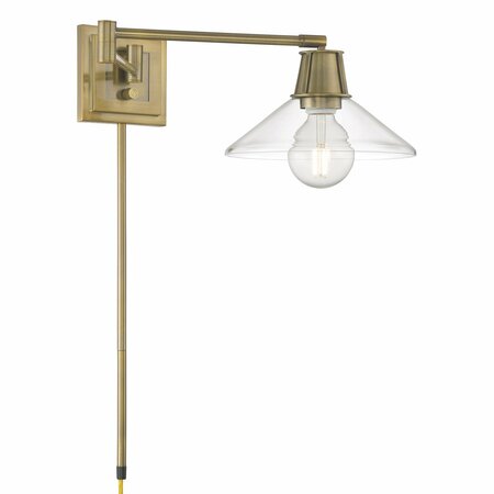 NORWELL Dillon Swing Arm Wall Sconce - Antique Brass 6661-AN-CL